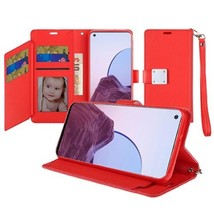 Wallet ID 2 Card Holding PU Leather Case Cover for OnePlus Nord N20 5G RED - £6.83 GBP