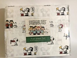 Berkshire Peanuts Snoopy White Holiday Christmas FULL Sheet Set - £35.22 GBP