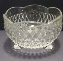 Vintage Indiana Glass Early American Pressed Glass diamond point candy d... - £19.33 GBP