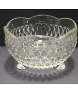 Vintage Indiana Glass Early American Pressed Glass diamond point candy d... - £19.00 GBP