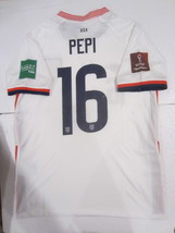 Ricardo Pepi USA USMNT 2022 World Cup Stadium White Home Soccer Jersey 2021-2022 - £70.29 GBP