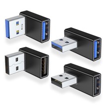 90 Degree Usb 3.0 Adapter 4 Pack, Up And Down Angle, Left And Right Angle Usb A  - £18.03 GBP