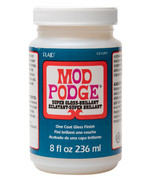 Mod Podge Super Gloss 8oz Decoupage Finish Coat Glue Plaid - $12.79