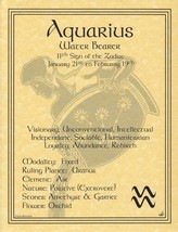 Aquarius Zodiac Poster - £15.31 GBP