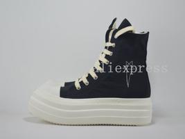 Owen Seak Men Canvas Shoes Platform Boots Lace Up Sneakers Casual Women Height I - £202.67 GBP