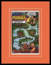 1988 Flintstones Fruity Pebbles Cereal Framed 11x14 Vintage Advertisement - £31.53 GBP