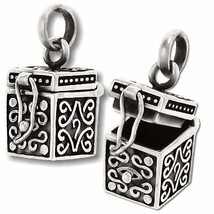 Sterling Silver Ornate Oxidized Prayer Poison Box - $41.23