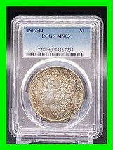 Graded 1902-O Morgan Silver Dollar $1 Coin PCGS MS-63 Toned - $212.84