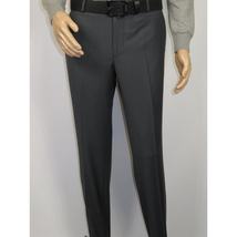 Men's MONO Turkey Slacks 100% Wool Plain Front Regular Fit 2501-06 Charcoal Gray image 3