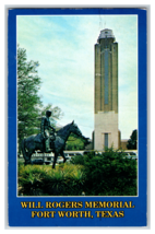 Will Rogers Memorial in Fort Worth, Texas Tourist Monument Posted Postcard - £3.90 GBP