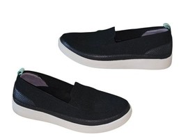 Vionic Essence Sidney Shoe 7.5 W Black Knit Platform Slip-on Sneaker Casual - $28.50