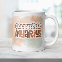 Aquarius Zodiac Boho Coffee Mug Ceramic Constellation Astrology Birthday... - $18.50