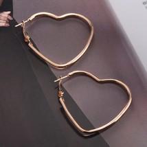 Modyle Brand Hoop Circle Earring for Woman New Vintage Gold Color Korean Stateme - £9.14 GBP