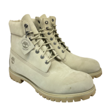 Timberland Men&#39;s 6&quot; Premium Waterproof Work Boots A5RDG Beige Nubuck Siz... - £80.66 GBP