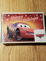 Disney Pixar 10 Christmas Cards Lightning McQueen Holiday Cards NEW Enve... - $7.91