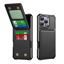Case for iPhone 17 Air (Color: Black)  Leather Wallet Card Holder Hard ... - $54.21