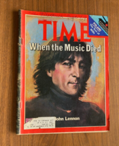 Time Magazine When The Music Died John Lennon Cover December 22, 1980 - £11.79 GBP