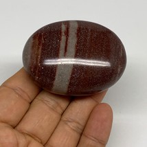 97.4g, 2.3&quot;x1.7&quot;x1&quot;, Narmada Shiva Lingam Palm-Stone Polished, B29379 - £9.10 GBP