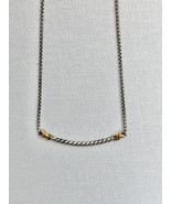 David Yurman Station Double X Necklace 18K/750 Gold &amp; .925 Sterling Silv... - €593,25 EUR