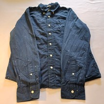 Abercrombie & Fitch Men's Muscle Button Down Collared Blue Shirt Long Sleeve XL image 7