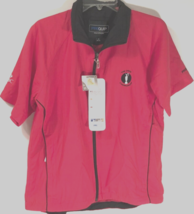THE OPEN CHAMPIONSHIP Women&#39;s Golf ProQuip Red Full Zip Apparel M 12-14 New - $9.40