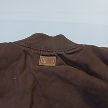 Vintage C.E. Schmidt Workwear TV53BB Men's 2XLR Brown Cotton Blend Full Zip Vest image 13