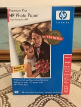 NIB - HP Premium Plus Inkjet High Gloss 4x6&quot; Borderless 100 Sheet Photo ... - £12.07 GBP