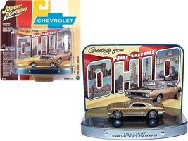 1967 Chevrolet Camaro Gold with Gold Interior with Collectible Tin Display &quot;The - £28.54 GBP
