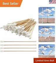 Durable Wooden Handle Cotton Swabs - 6 Inch, 2000 Pack for Makeup &amp; Pet ... - $40.50
