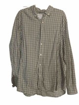 Saddlebred Plaid Classic Fit Long Sleeve Button Up  Men  Shirt   XL - £7.77 GBP