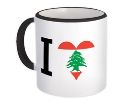I Love Lebanon : Gift Mug Flag Heart Crest Country Lebanese Expat - £12.70 GBP