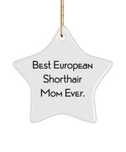 Gag European Shorthair Cat Star Ornament, Best European Shorthair Mom., for Cat  - £12.49 GBP