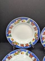 Royal Heritage Collection Christmas Time Pattern Rimmed Soup Bowls Set of 4 - £12.64 GBP