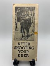 AFTER SHOOTING YOUR DEER MID WESTERN SPORT TAGS BERLIN VINTAGE HUNTING BOOK - $5.20