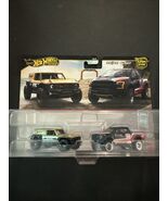 HOT WHEELS PREMIUM- CAR CULTURE Ford Bronco R &amp; 17 Ford F-150 Raptor Rea... - $13.12