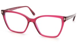 NEW TOM FORD TF5812-B 074 Trans Fuchsia Eyeglasses Frame 53-15-140mm B42mm Italy - $171.49