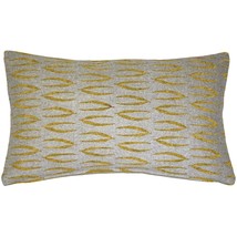 Kukamuka Eka Yellow Throw Pillow 12x19, with Polyfill Insert - £40.17 GBP