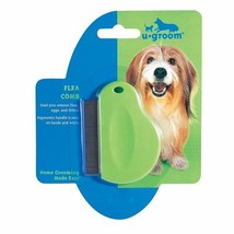 Flea Comb Green Plastic Contoured Grip Handle Steel Pins 3&quot; Dog Cat Grooming - £7.97 GBP