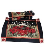 Set Of 4 Vintage Halloween Tapestry Placemats Ghost saying Peek a boo wi... - $26.85 CAD