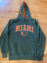 Colosseum  NCAA Miami Hurricanes Men&#39;s Green Stitched Hoodie Size small - £7.79 GBP