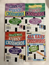 Lot (4) Dell&#39;s Best Easy Crosswords Puzzles Puzzle Books 2021 - £17.54 GBP