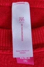 No Boundaries Women Juniors XS XSmall Red Fleece Gold Santa Define Good Sweater - £5.31 GBP