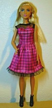 Mattel New Generation Barbie Doll in pink &amp; black checkered dress and boots - $15.59