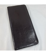 Avenues America business card holder photo organizer brown vinyl faux le... - $30.00