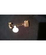 Signed AVON Rotary Dial Telephone Stick Pin Gold tone 1960-1970 - $6.86 CAD