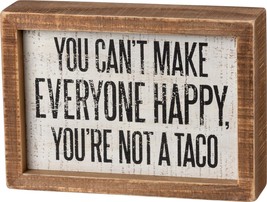 Primitives By Kathy Not A Taco Inset Sign, 5X7 Inches, Wooden - $39.99