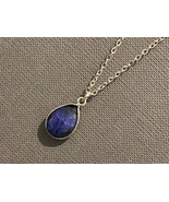 Sapphire Pendant Necklace, Blue Sapphire Necklace, September Birthstone ... - £24.38 GBP