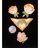 Floral &amp; Geometric Appliques~REAL VINTAGE~PEACH - $5.48 CAD