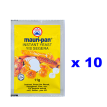 10 packs 11g Mauripan Instant Yeast Halal for Bread, Doughnut,Pau,Pizza - $26.27