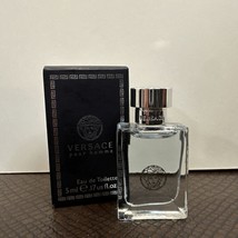 Mini Eau De Toilette Versace Pour Homme .17 OZ / 5 ml Brand New In Box - £6.11 GBP